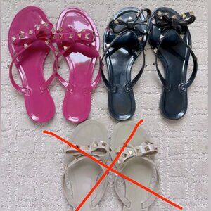 2 Studded summer jelly sandals size 36